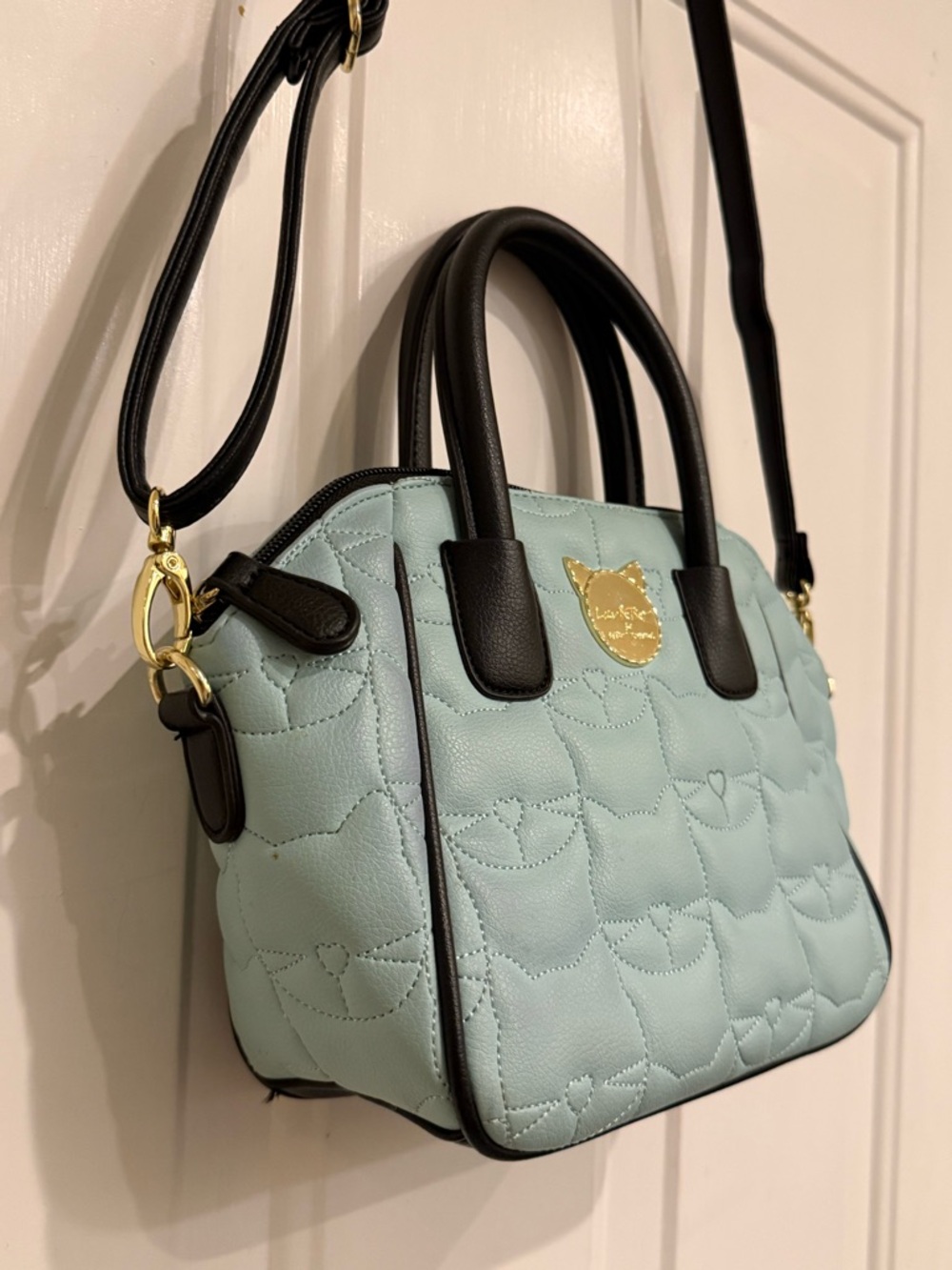 Betsey Johnson LUV Betsy 💕 Quilted Cat Satchel | Crossbody Bag - Picture 4 of 10